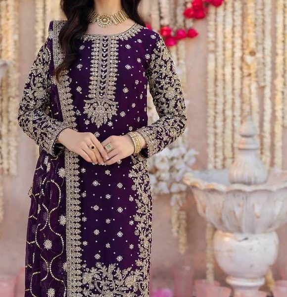 Regal Purple Embroidered Salwar Suit | Ethnic Wear for Women
